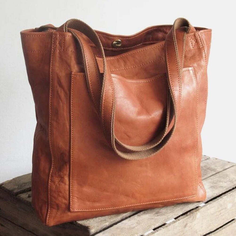 Silvia™ - Elegant Leather Shopper
