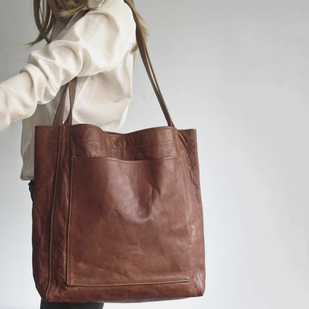 Silvia™ - Elegant Leather Shopper