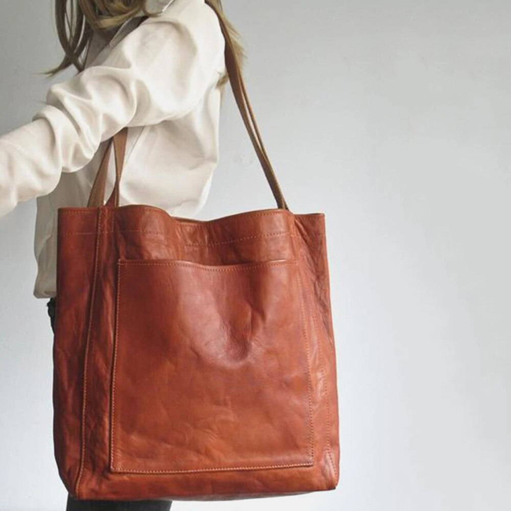 Silvia™ - Elegant Leather Shopper