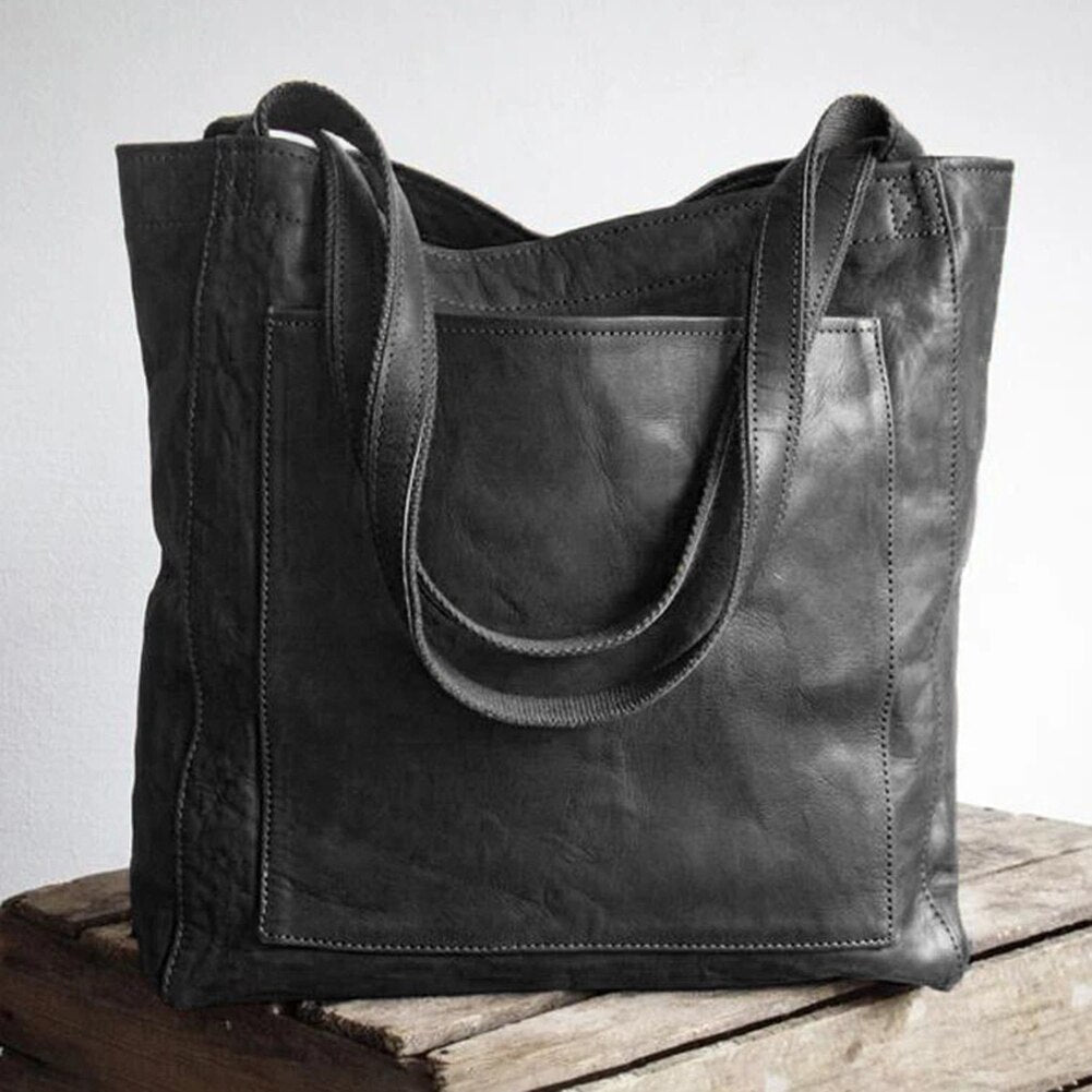 Silvia™ - Elegant Leather Shopper