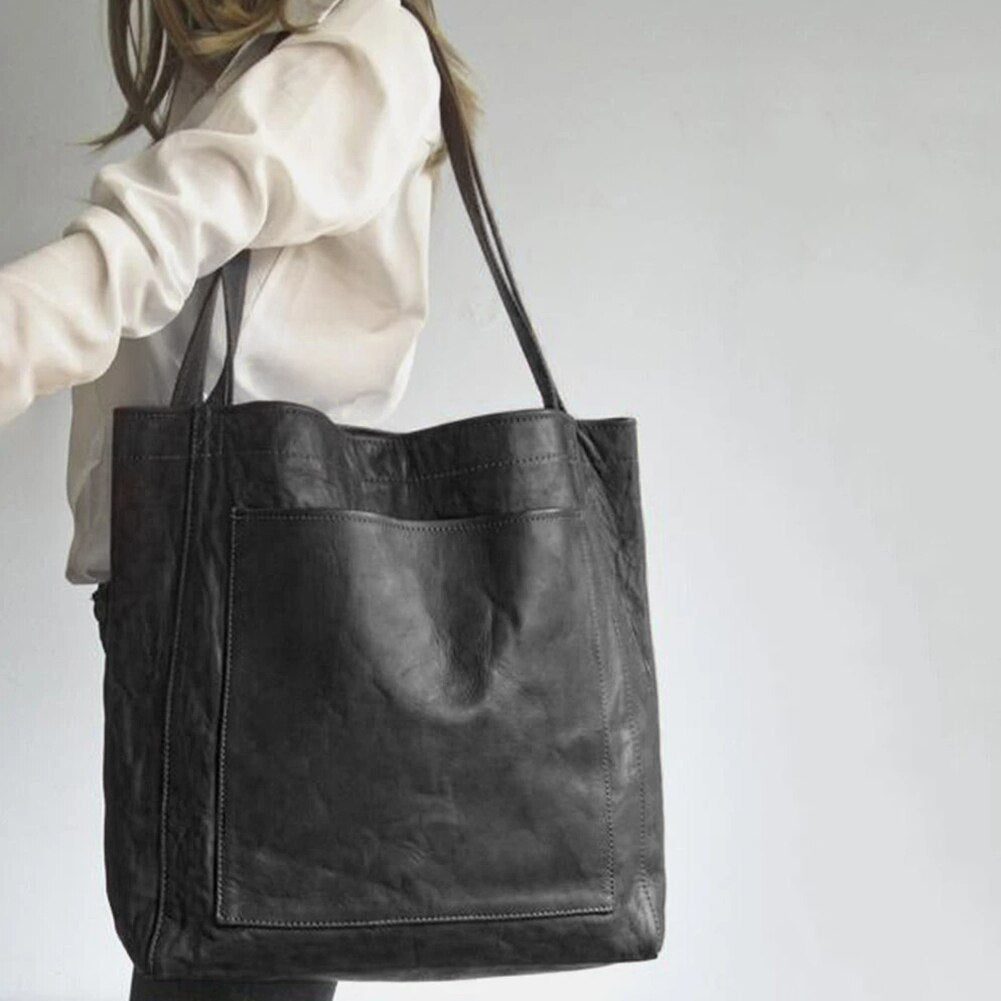 Silvia™ - Elegant Leather Shopper