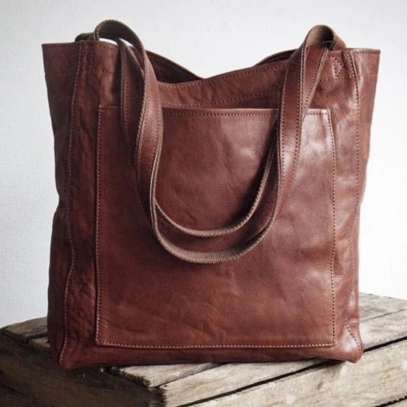 Silvia™ - Elegant Leather Shopper